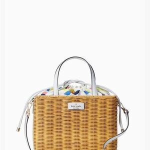 Kate Spade NY Sam Wicker Lemon Zest Medium Satchel